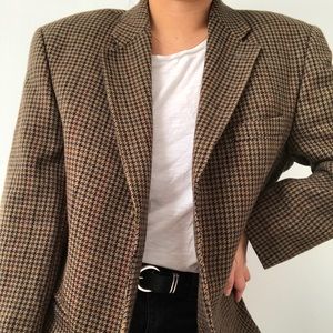 Blazer houndstooth 100% wool & Silk